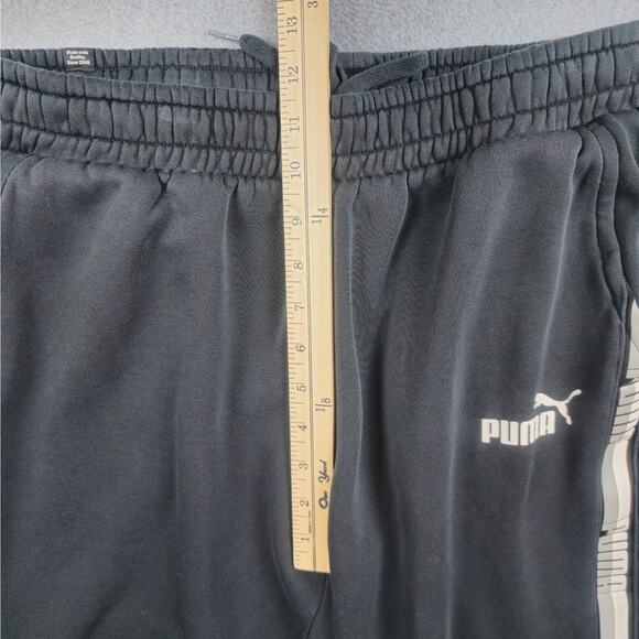 Puma Mens XL Black Sweatpants with Drawstring and Pockets - Picture 9 of 11